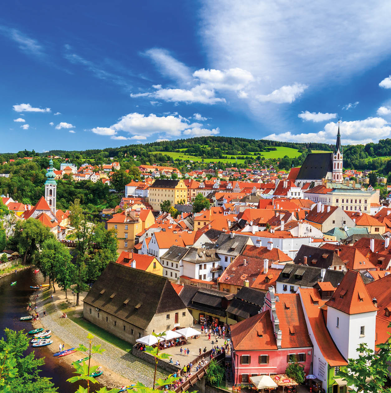Cesky Krumlov, Europe, Czech Republic, Tourist, Roof