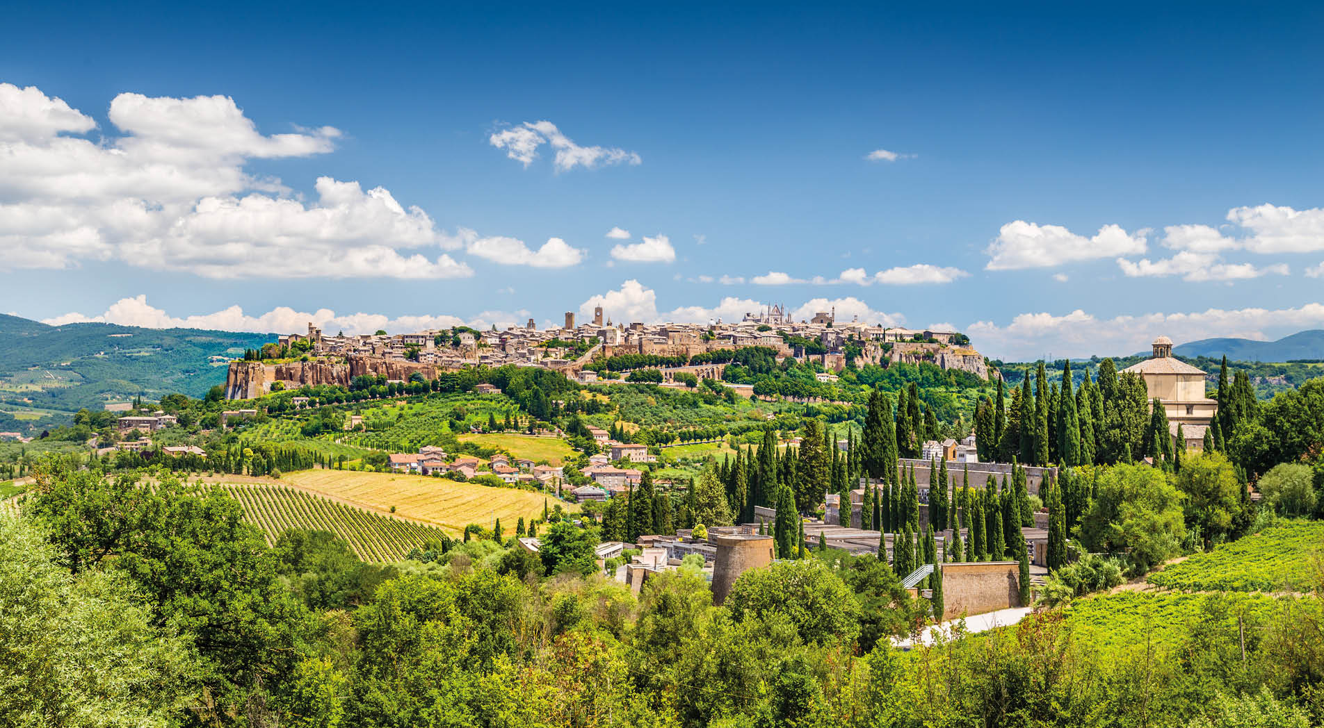 Beautiful view of the old town of Orvieto, Umbria, Italy.