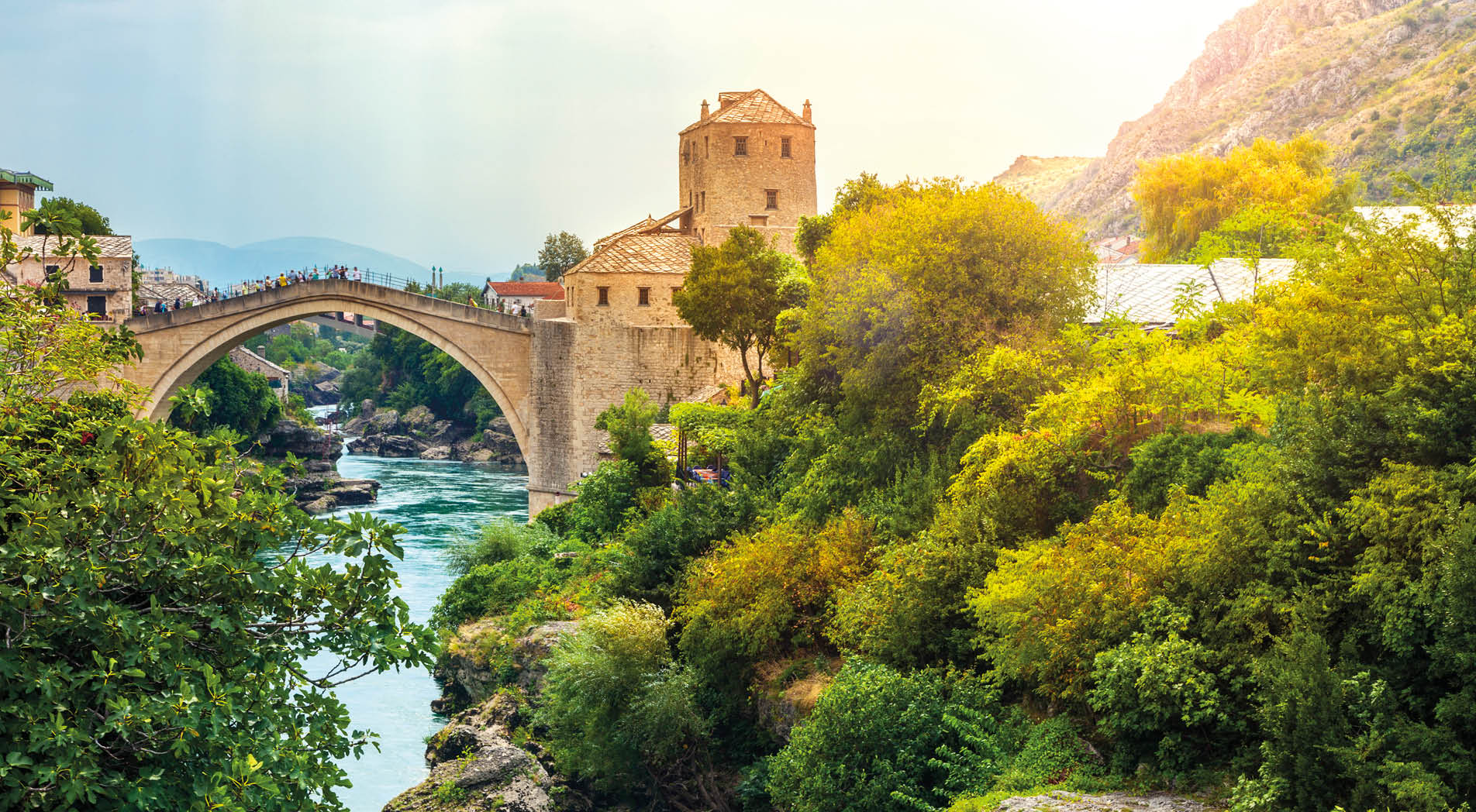 Mostar bridge in Bosnia and Herzegovina.