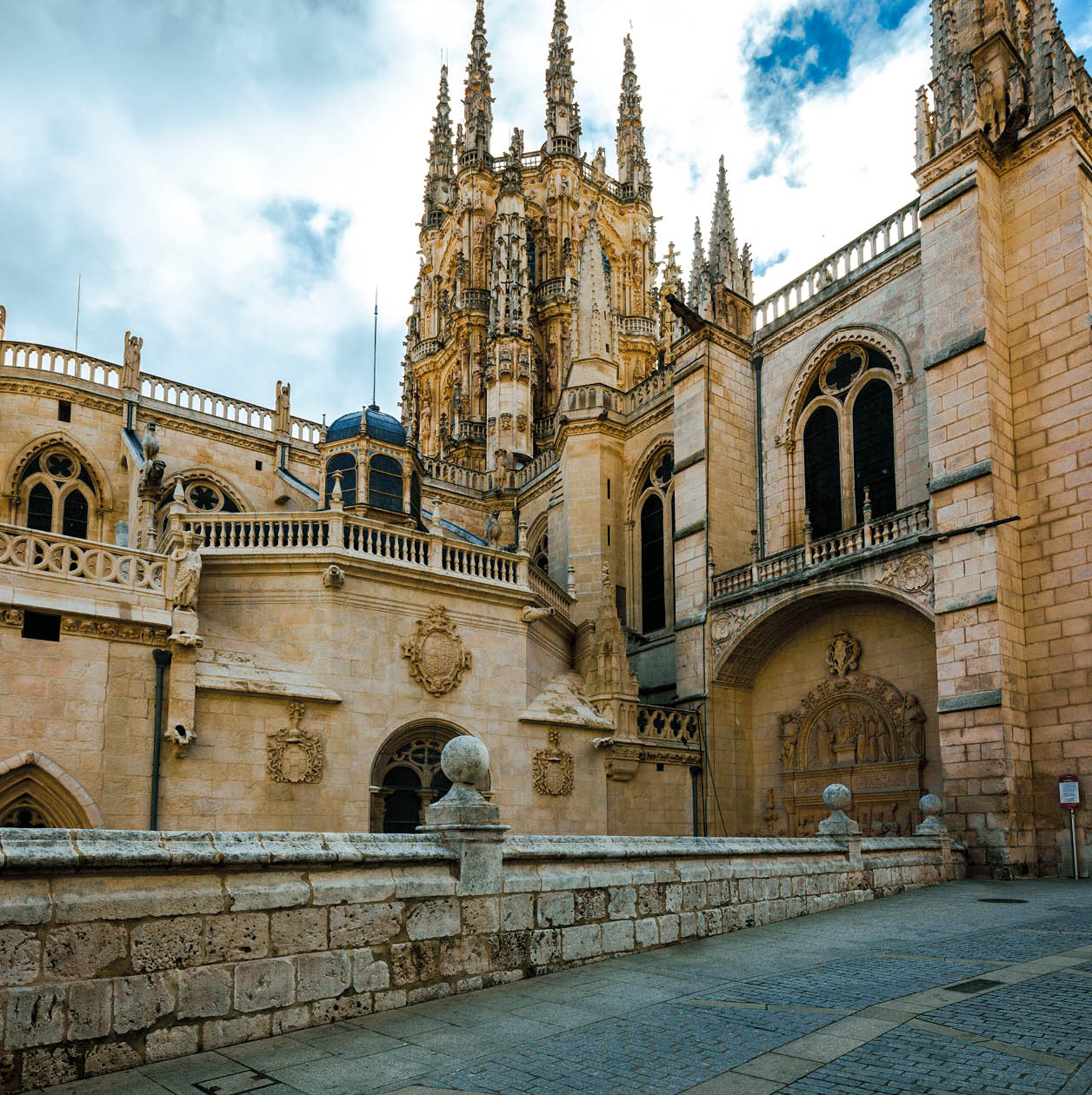 Gothic-style Roman Catholic cathedral in Burgos, Spain. It is famous for its vast size and unique architecture. Its construction began in 1221 and finished in 1567. The cathedral was declared a World Heritage Site by UNESCO in 1984. It is the only Spanish cathedral that has this distinction independently.