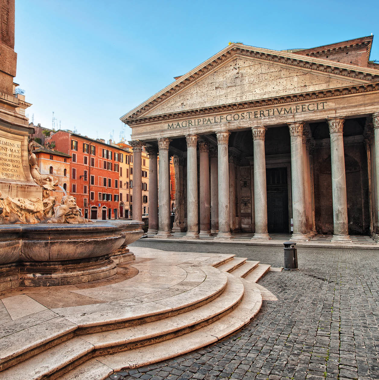 View of the Pantheon, Rome, Italy, in the early morning
