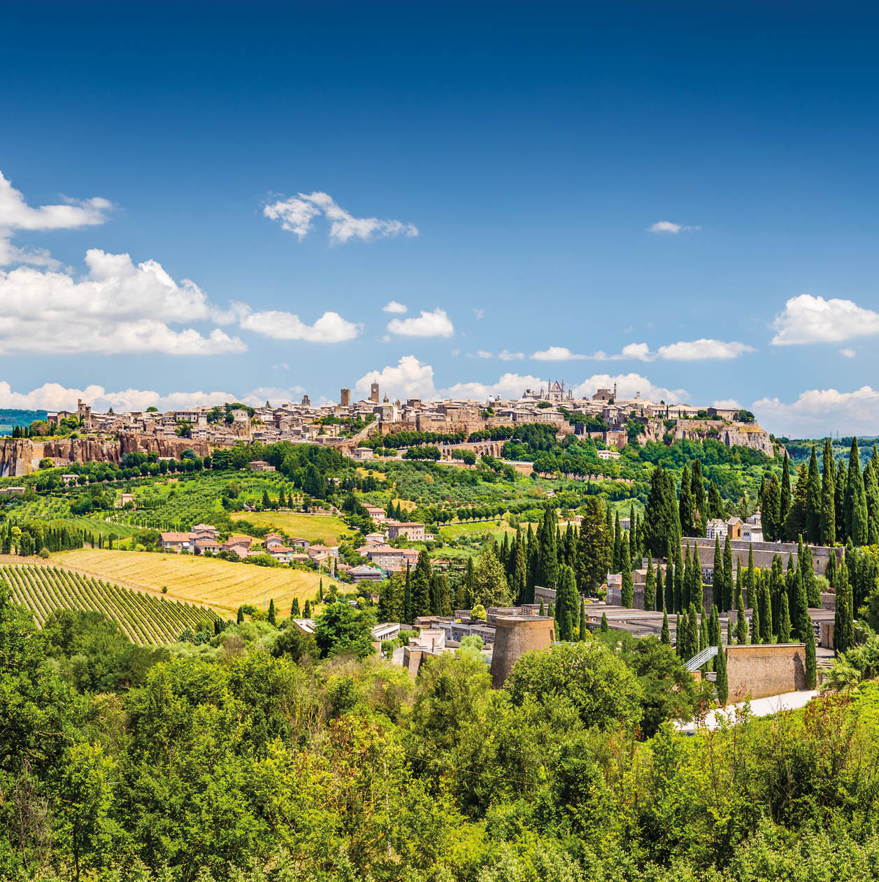 Beautiful view of the old town of Orvieto, Umbria, Italy.