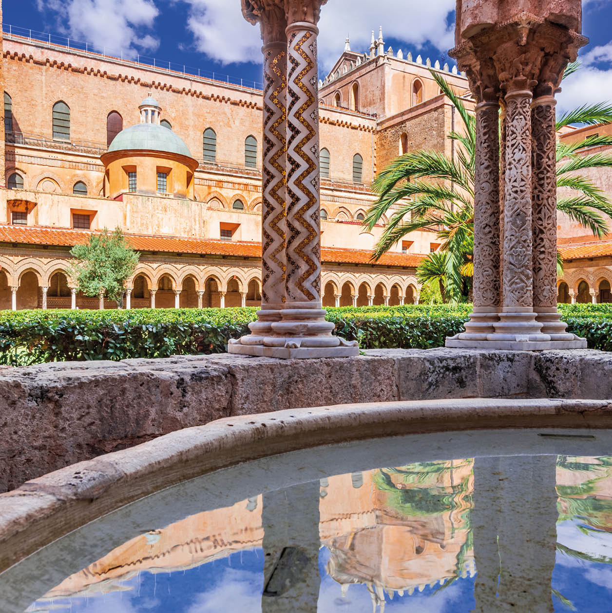Monreale is a Norman-Byzantine cathedral in Sicily, Italy overlooking Palermo city.