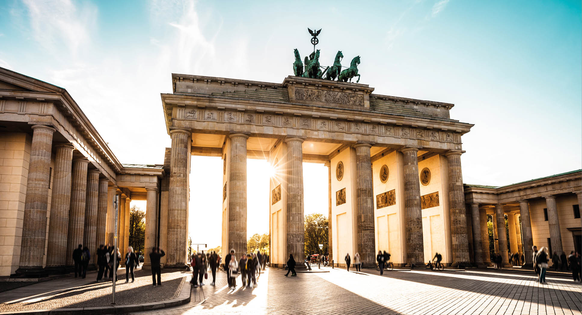 Berlin cityscape at sunset - Brandenburg Gate