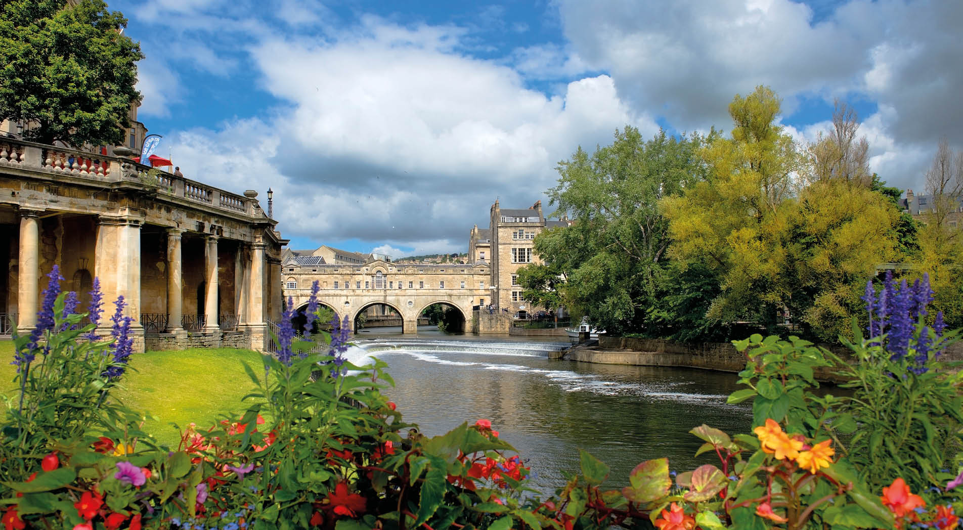 cityscape in the medieval town Bath, Somerset, England