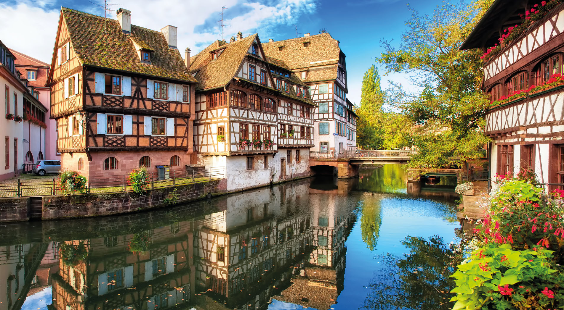 Traditional half-timbered houses in La Petite France district, Strasbourg, France