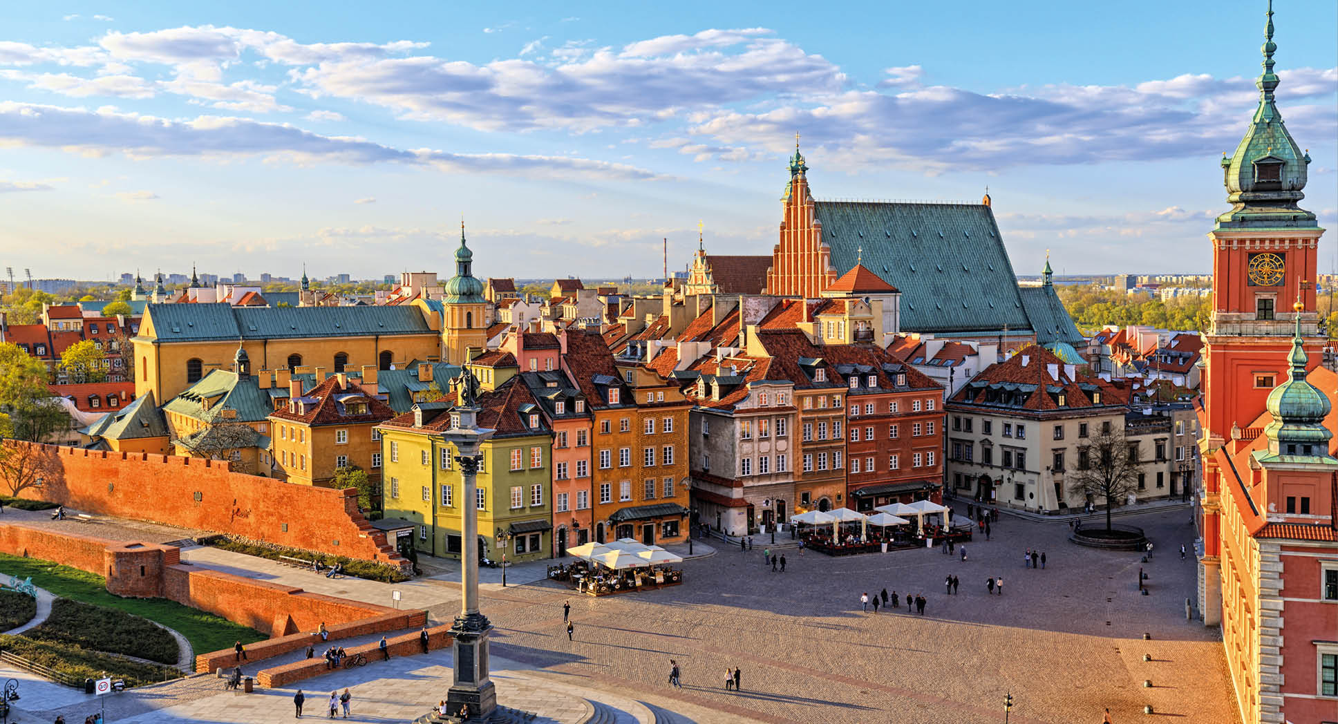 Top view of the old city in Warsaw. HDR - high dynamic range