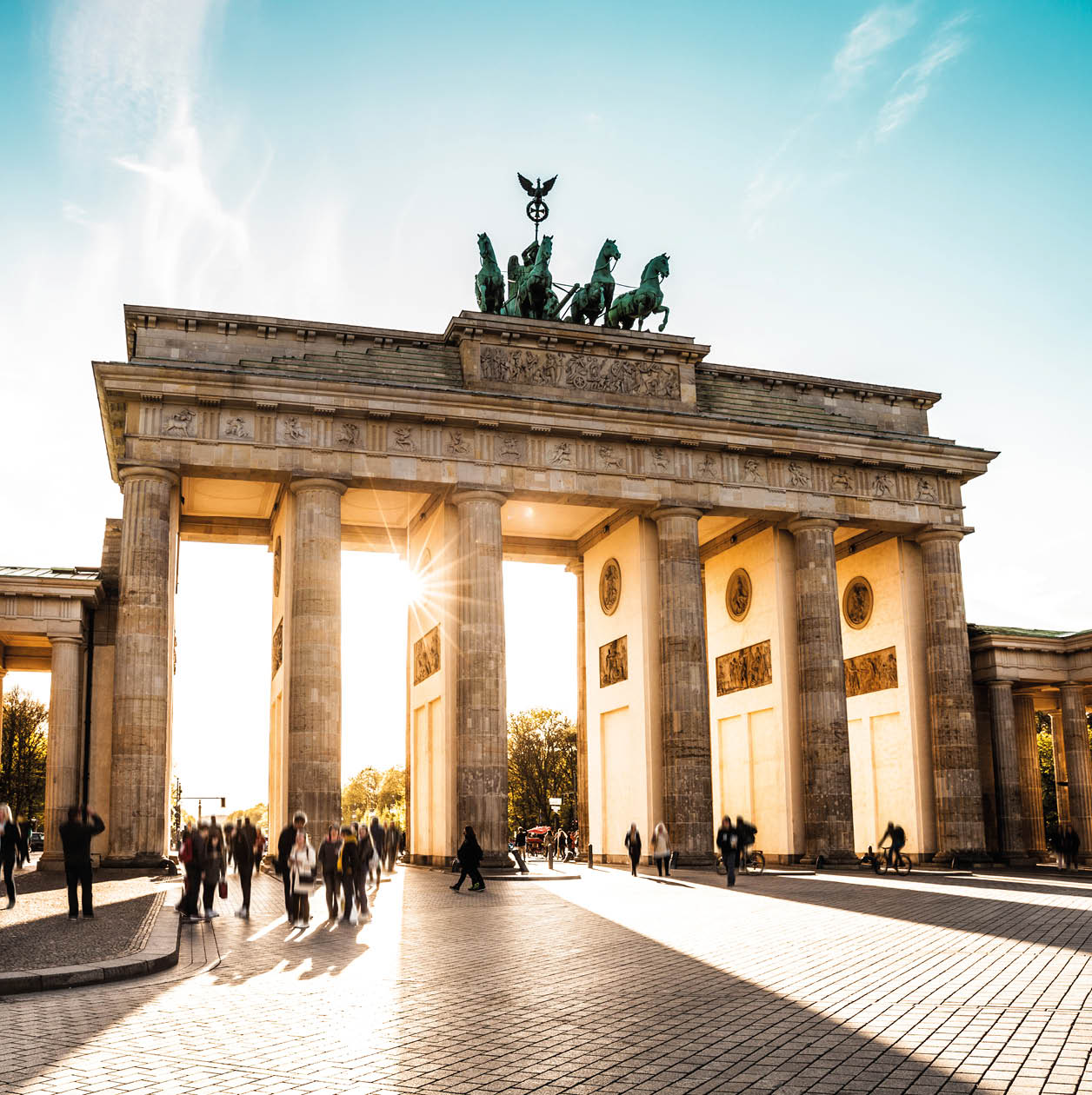 Berlin cityscape at sunset - Brandenburg Gate
