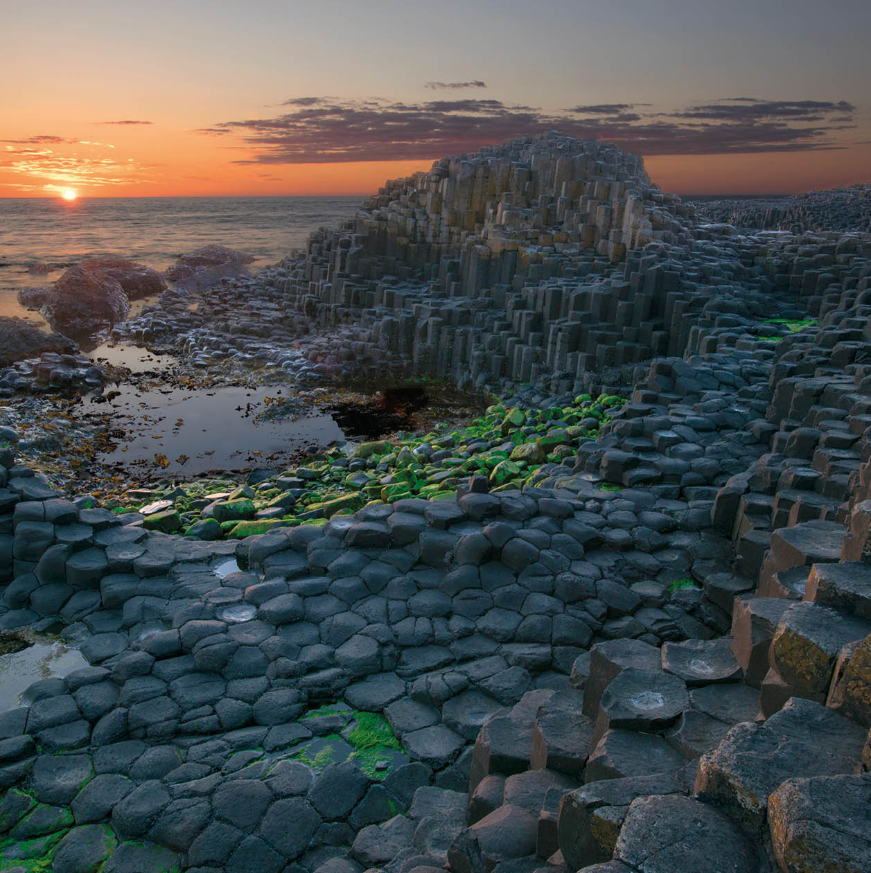 Sunset at Giant Causeway - Northen Ireland