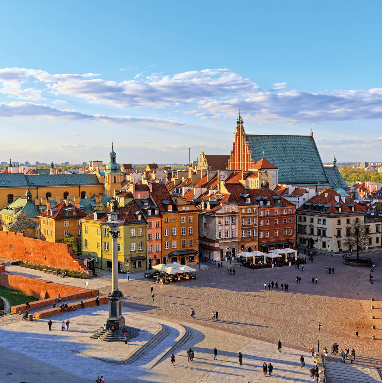 Top view of the old city in Warsaw. HDR - high dynamic range