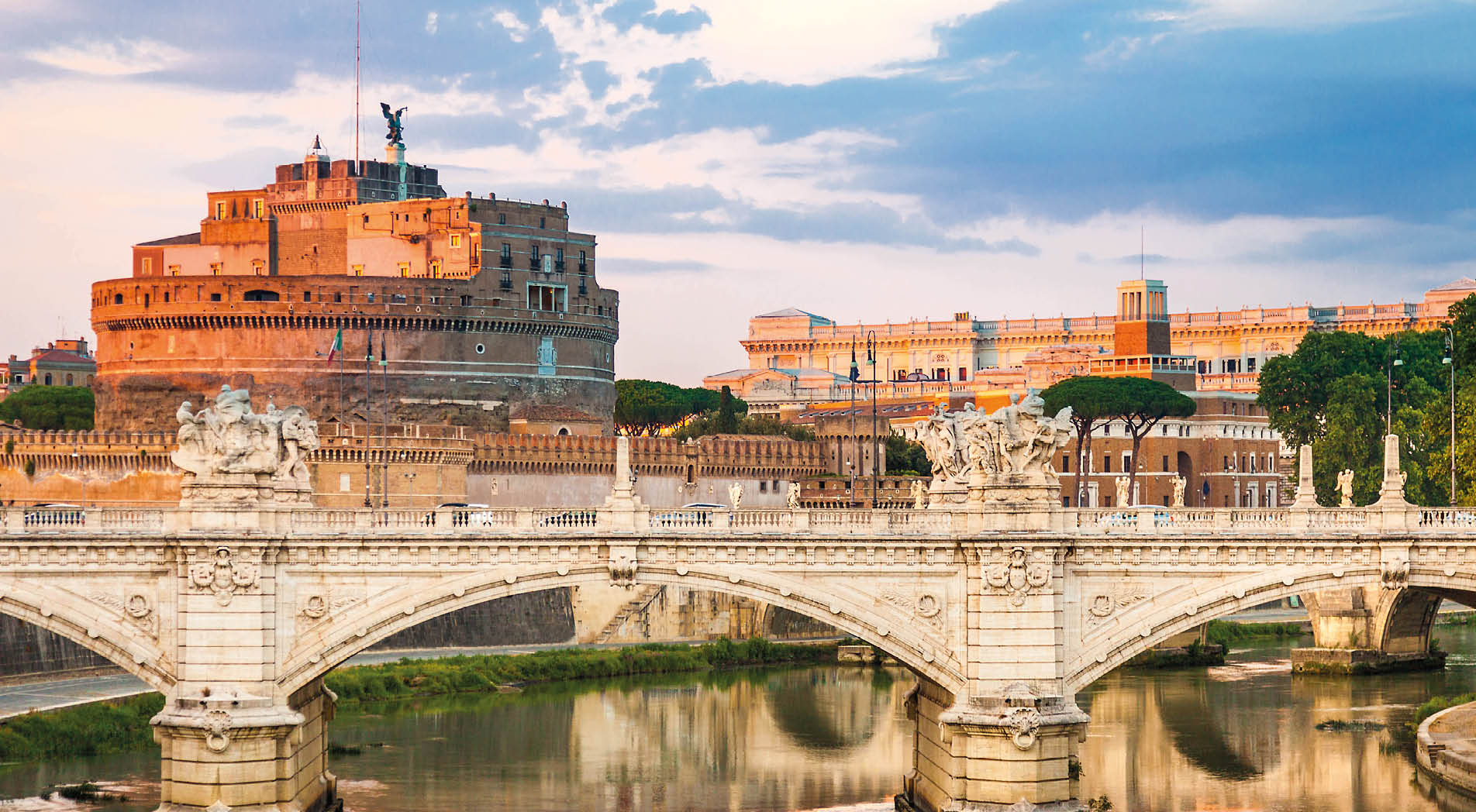 View of Castel Sant'Angelo and Tiber River - Rome+++Note: This is not a castle or private building. There are so many photo on iStock, please check http://www.istockphoto.com/gb/photos/castel-santangelo?sort=best&excludenudity=false&mediatype=photography&phrase=castel%20santangelo +++