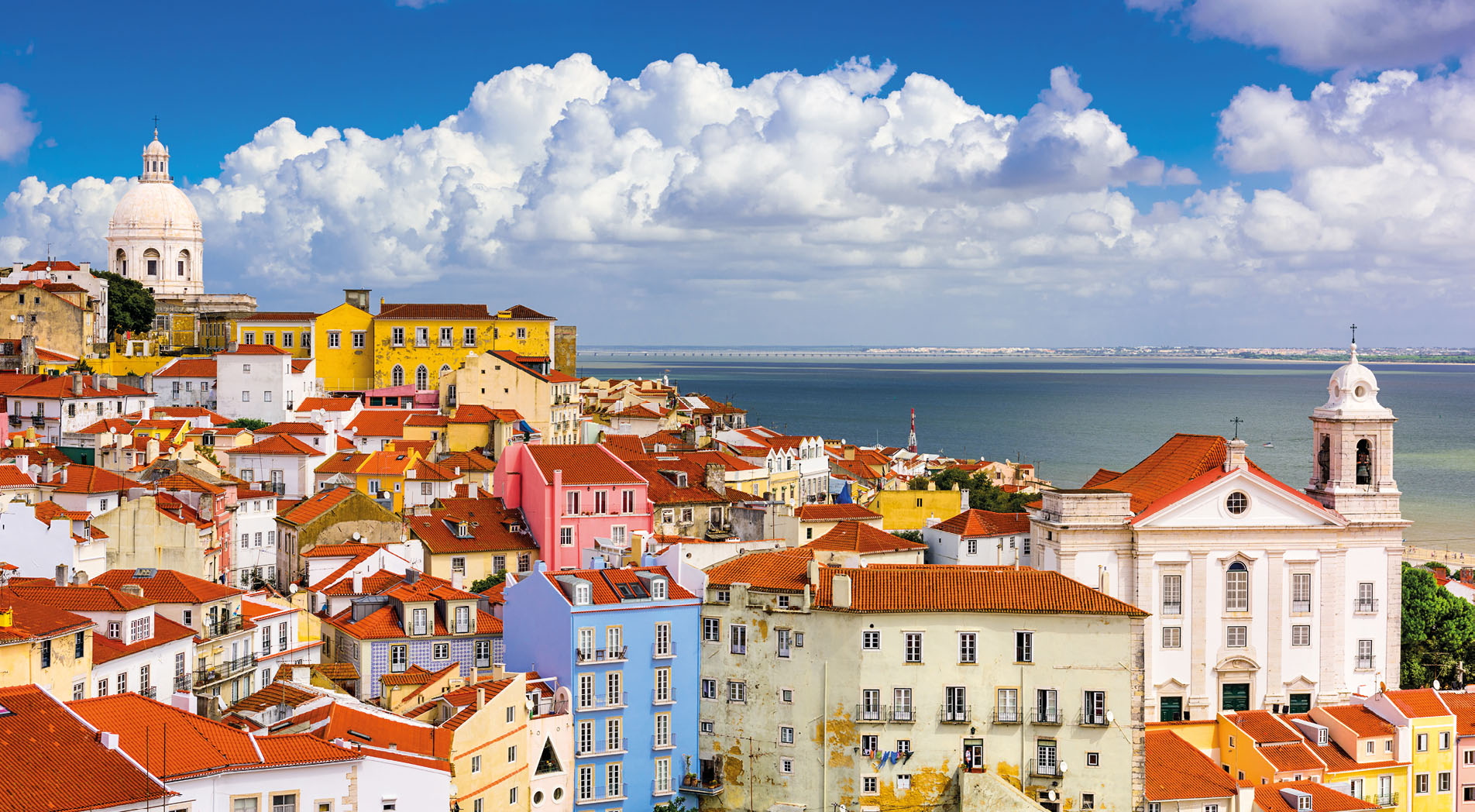 Lisbon, Portugal cityscape in the Alfama District.