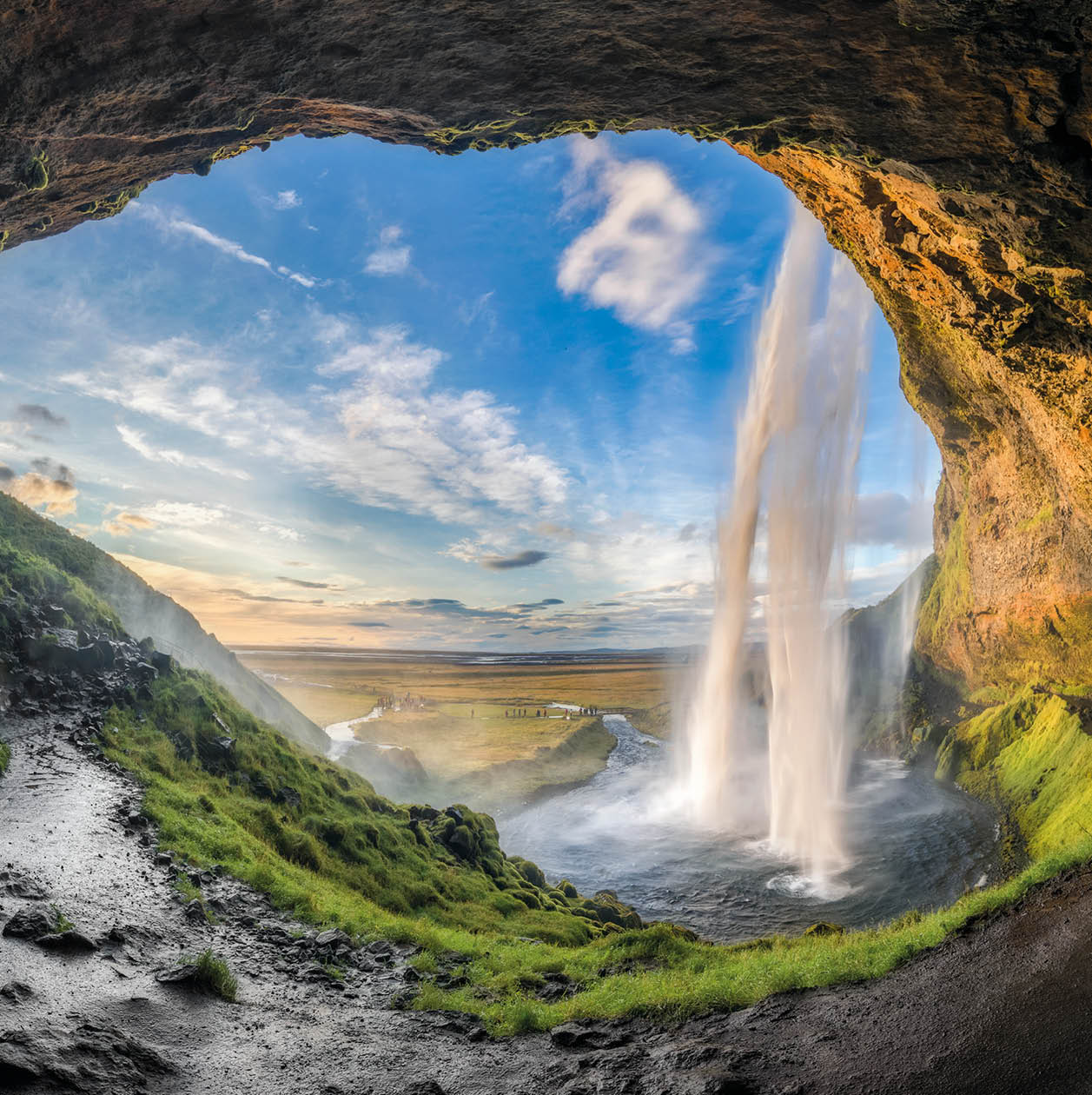Waterfall, Iceland, Springtime, Spring - Flowing Water, Seljalandsfoss Waterfall