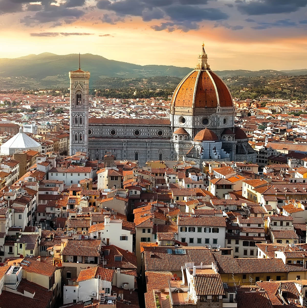 Magnificent basilica of Santa Maria del Fiore in Florence, Italy