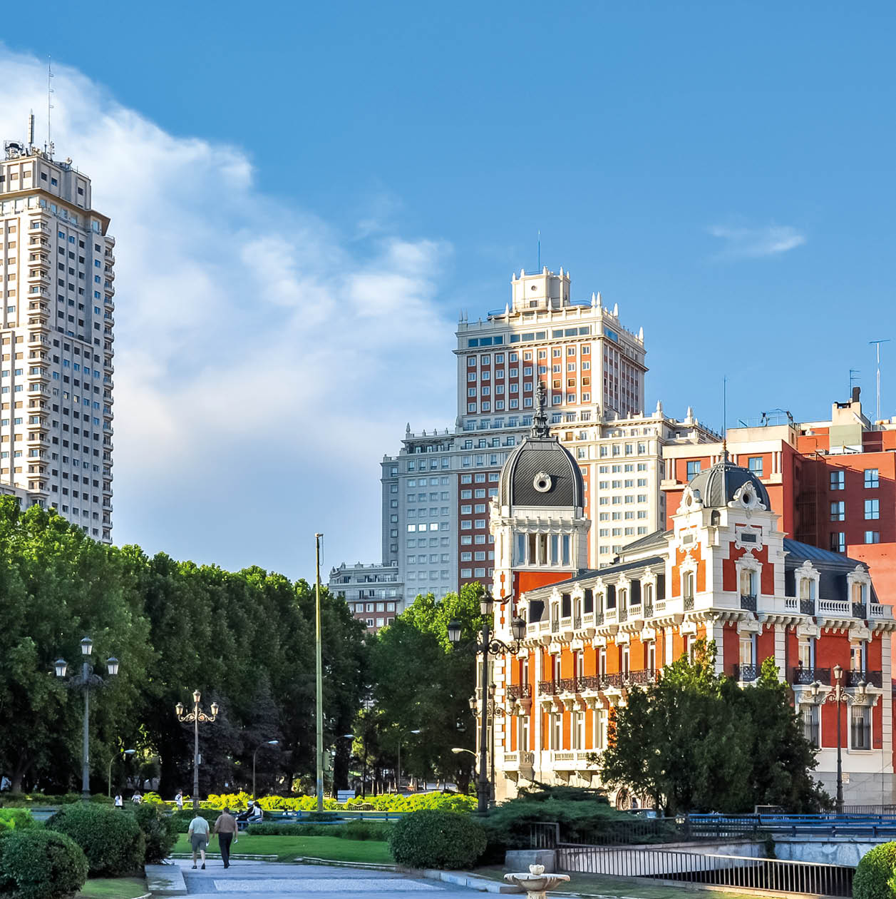 Spain square in Madrid, Spain