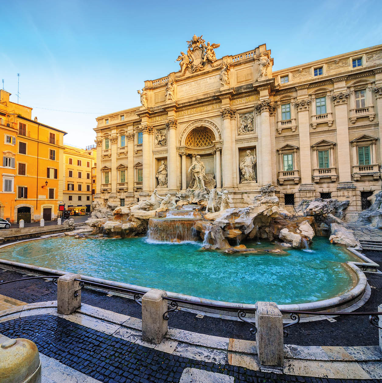 The Trevi Fountain, Rome, Italy, in the morning light