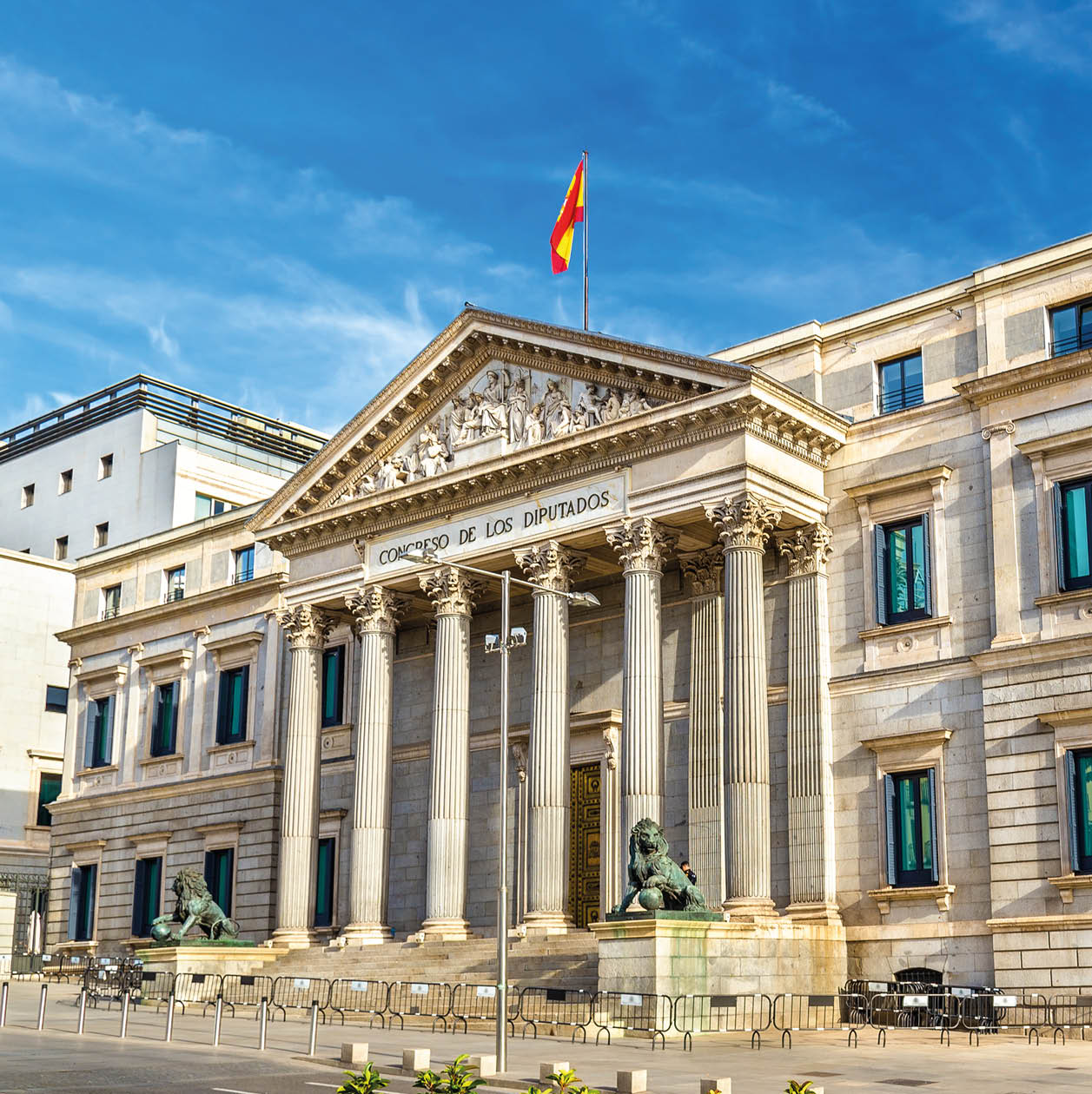 Congress of Deputies building in Madrid - Spain