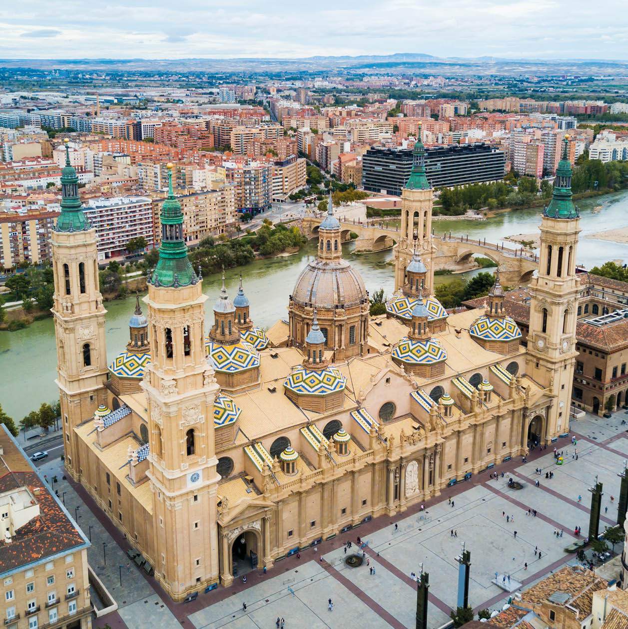 The Cathedral Basilica of Our Lady of the Pillar is a Roman Catholic church in the city of Zaragoza in Aragon region of Spain
