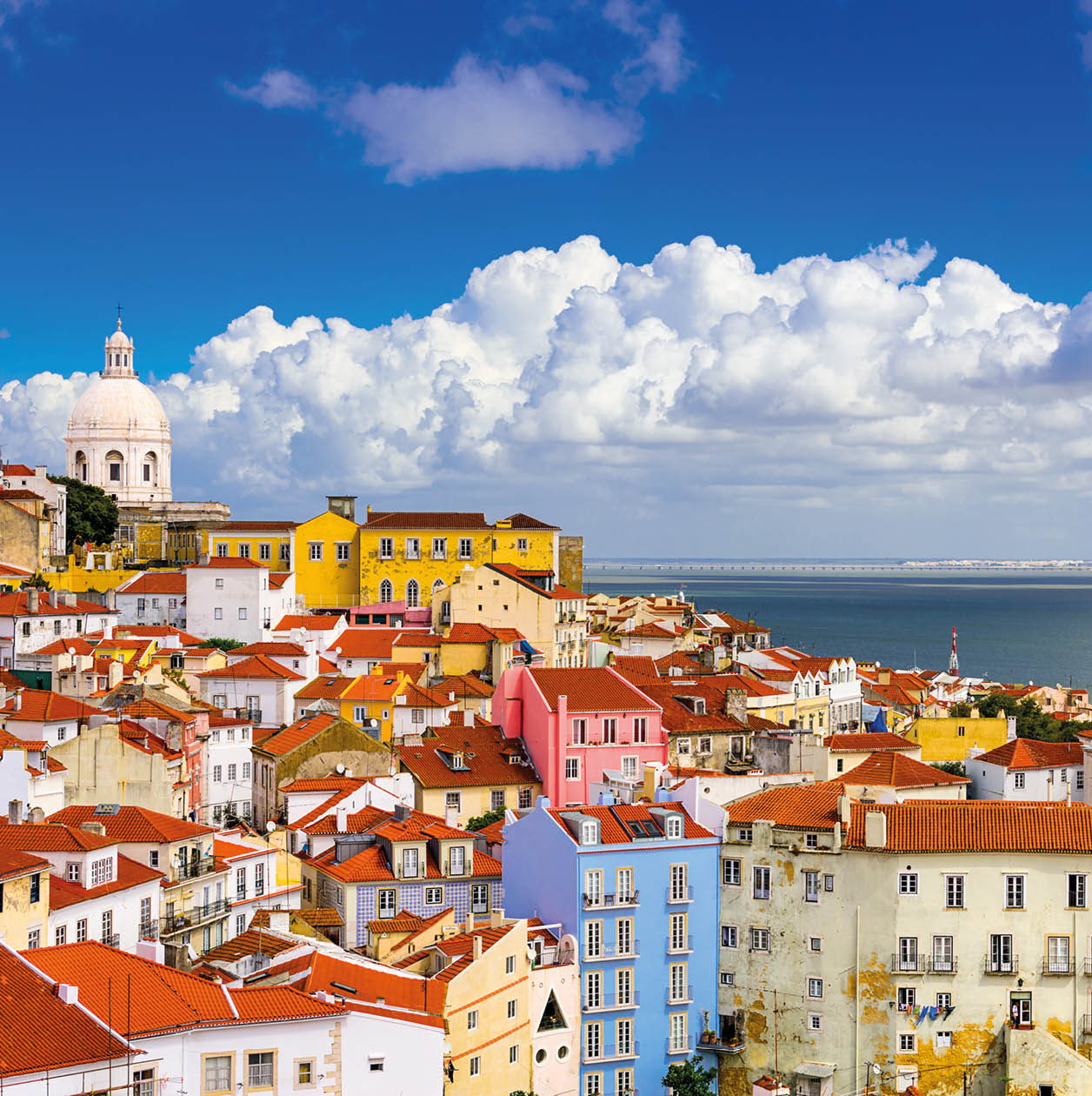 Lisbon, Portugal cityscape in the Alfama District.