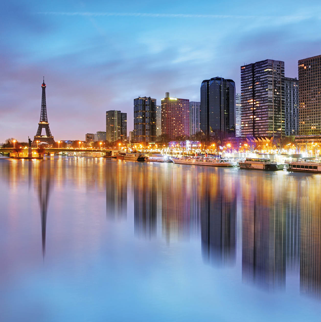Paris skyline with Eiffel tower in background
