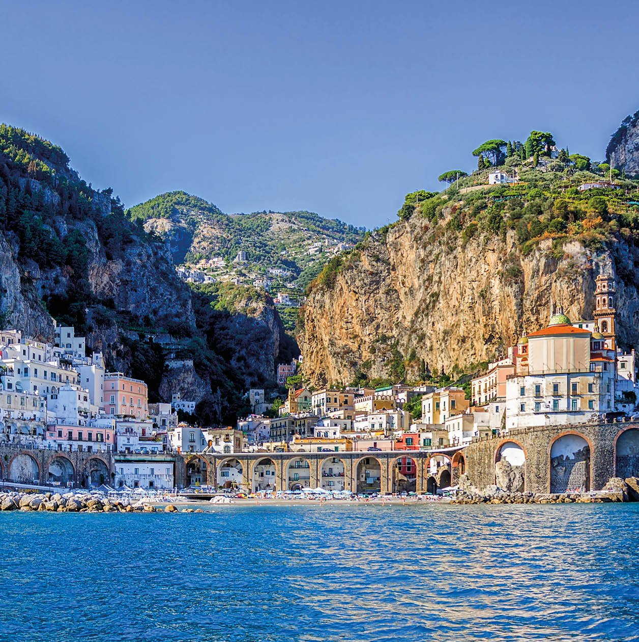 View of Salerno, Italy, from a pleasure boat.