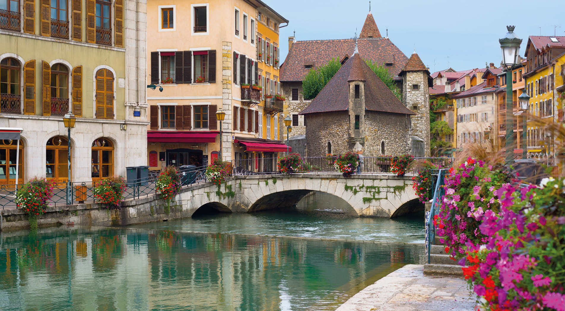 Cityscape of Annecy an a summer day