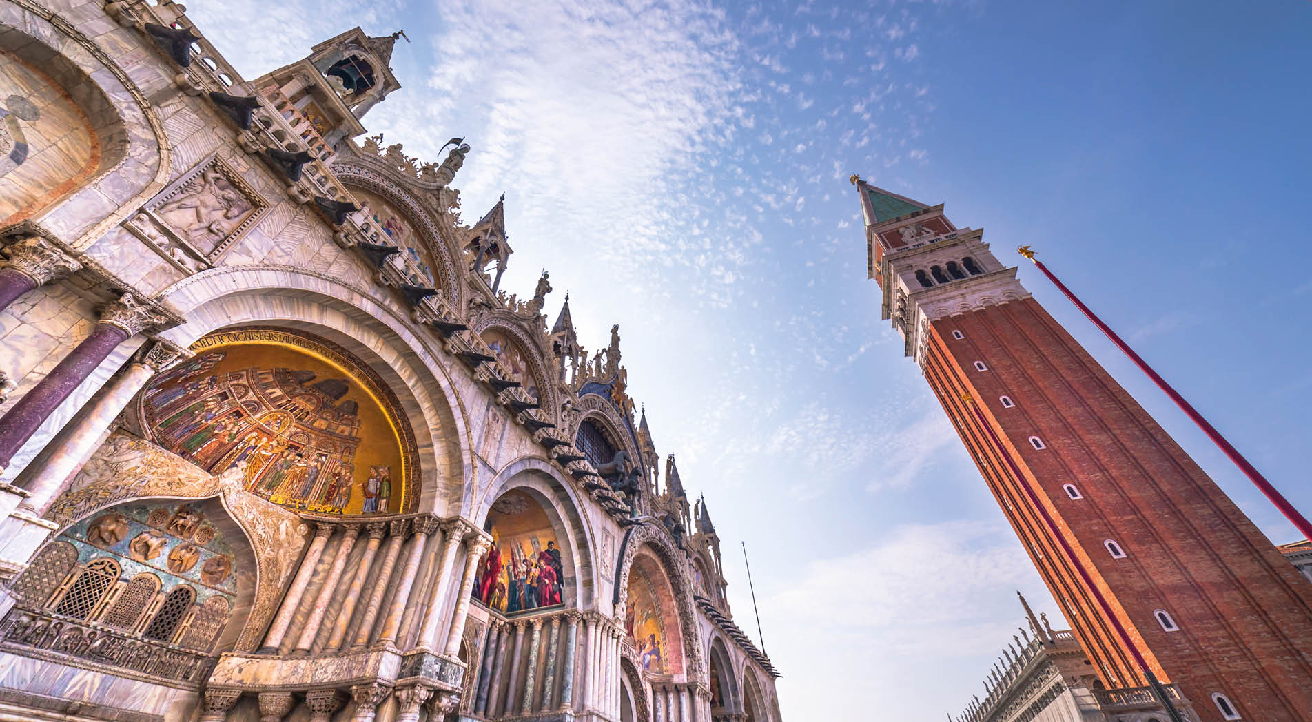 San Marco square low angle view - Venice, Italy