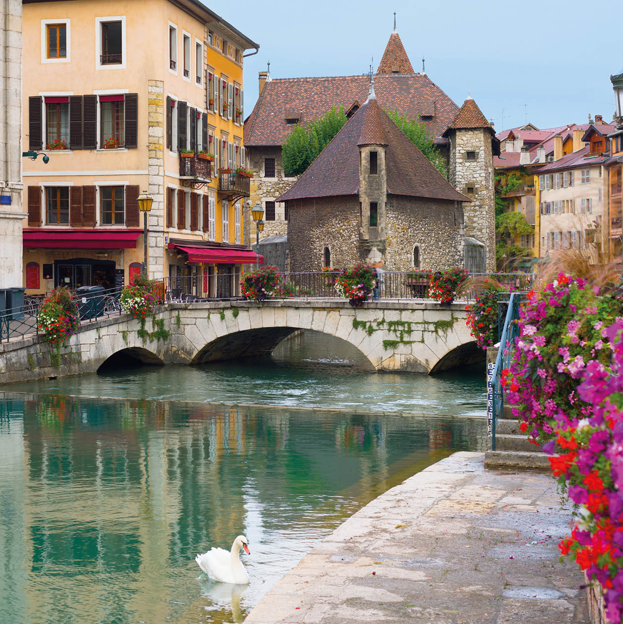 Cityscape of Annecy an a summer day