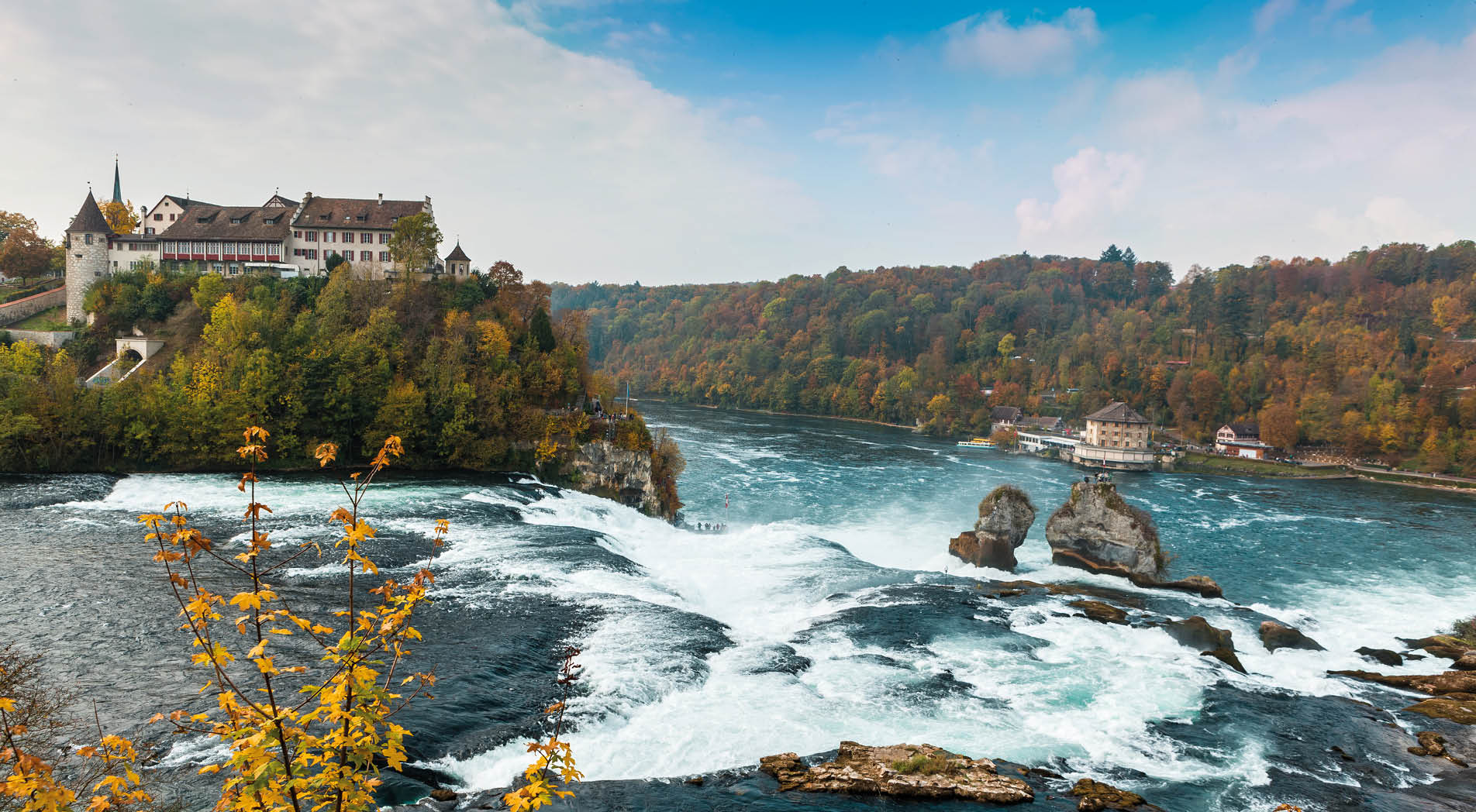 Rhine Falls and castle Laufen, Switzerland