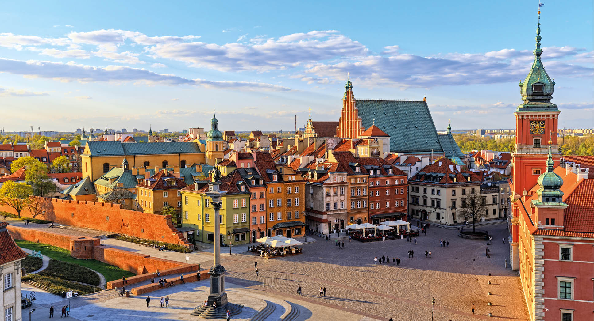 Top view of the old city in Warsaw. HDR - high dynamic range