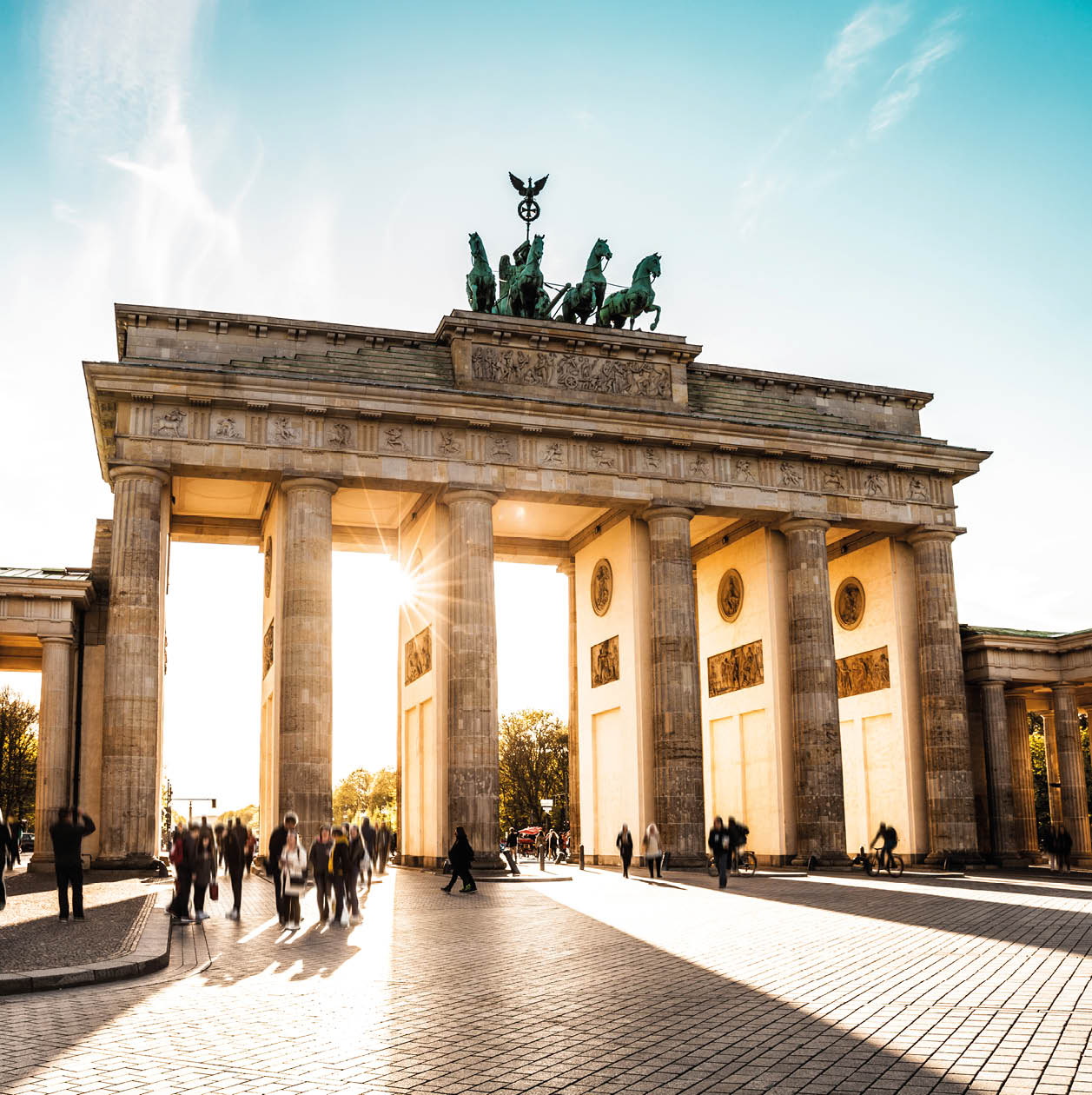 Berlin cityscape at sunset - Brandenburg Gate