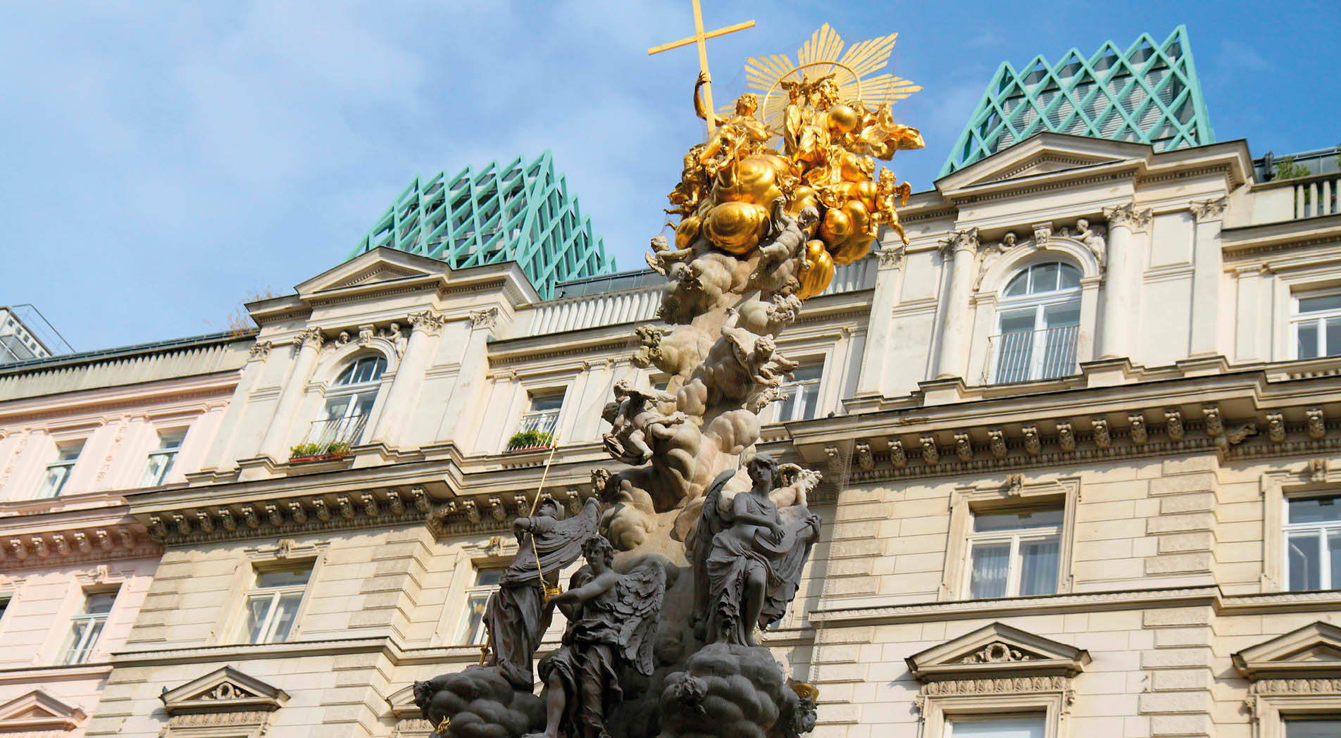 The Pests ule is a Holy Trinity column located on the Graben, a street in the inner city of Vienna, Austria. Erected after the Great Plague epidemic in 1679, Baroque memorial.