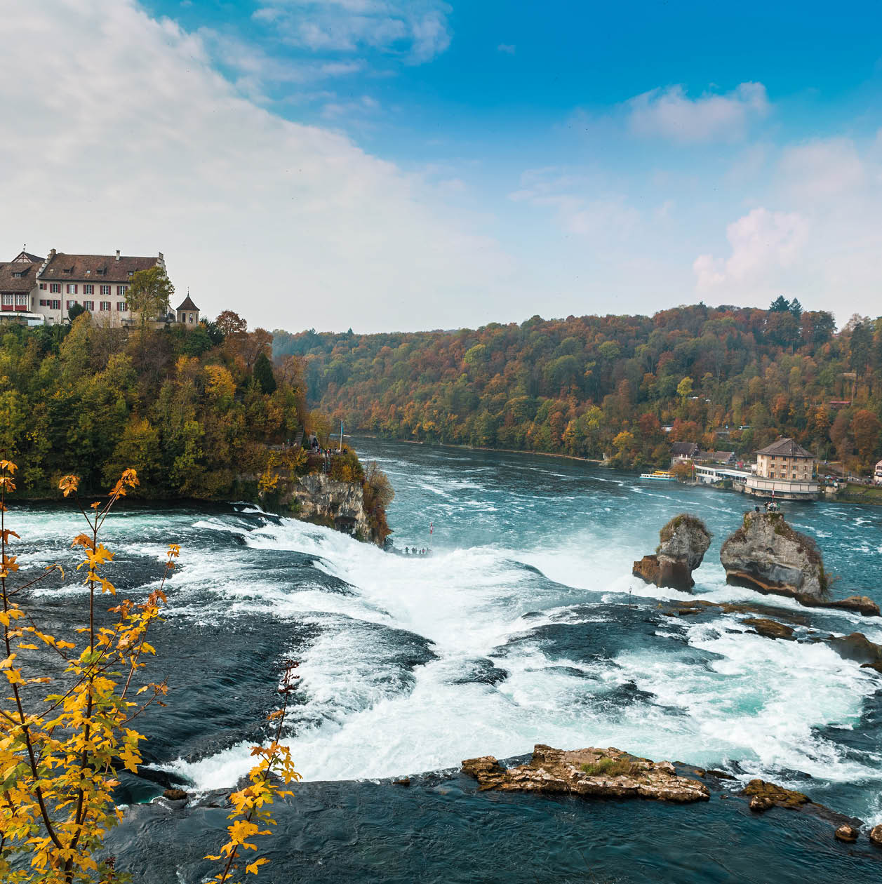 Rhine Falls and castle Laufen, Switzerland