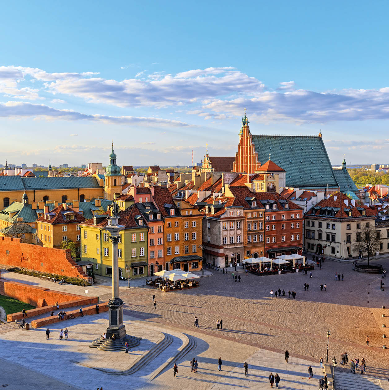 Top view of the old city in Warsaw. HDR - high dynamic range