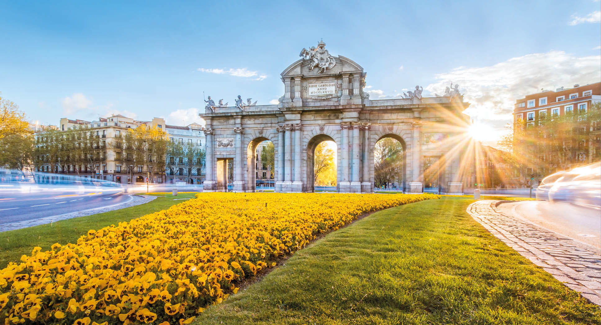 The Alacala Door (Puerta de Alcala) is a one of the ancient doors of the city of Madrid, Spain. It was the entrance of people coming from France, Aragon, and Catalunia. It is a landmark of the city.