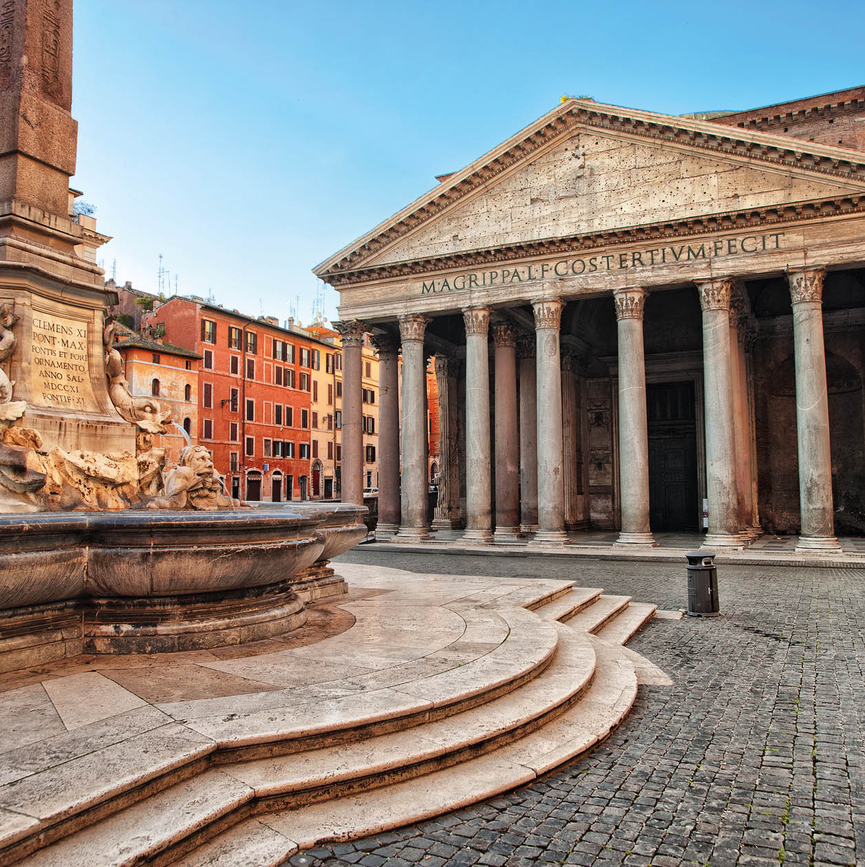View of the Pantheon, Rome, Italy, in the early morning
