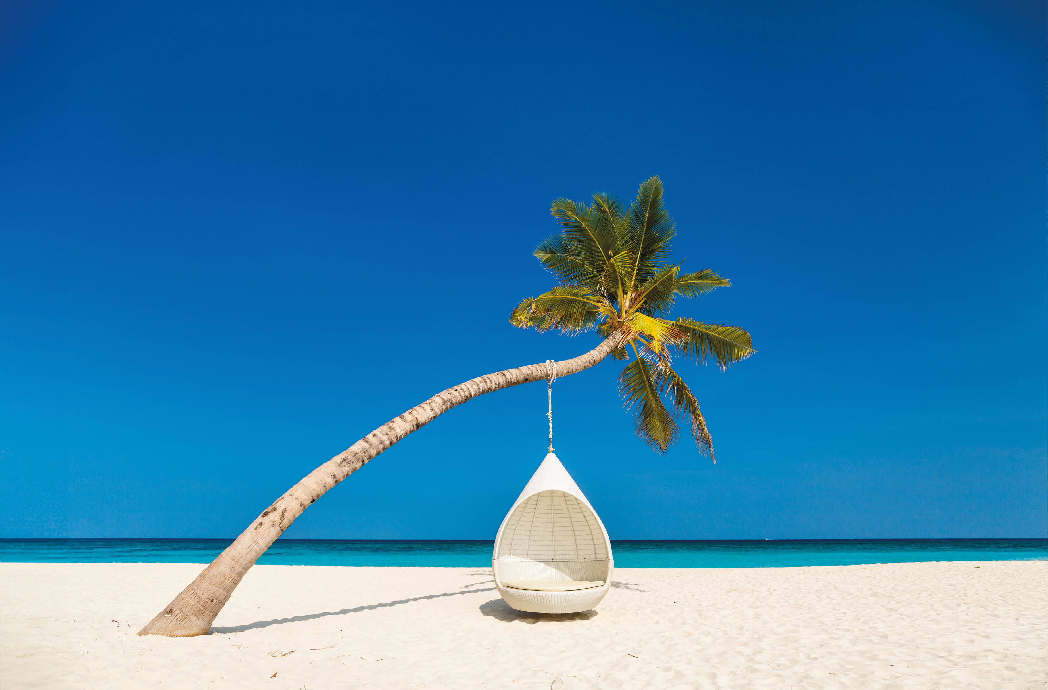 Beautiful tropical beach on exotic island in Maldives