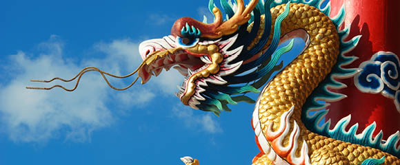 Chinese dragon symbol.
